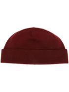 Theory Knitted Beanie, Men's, Red, Merino