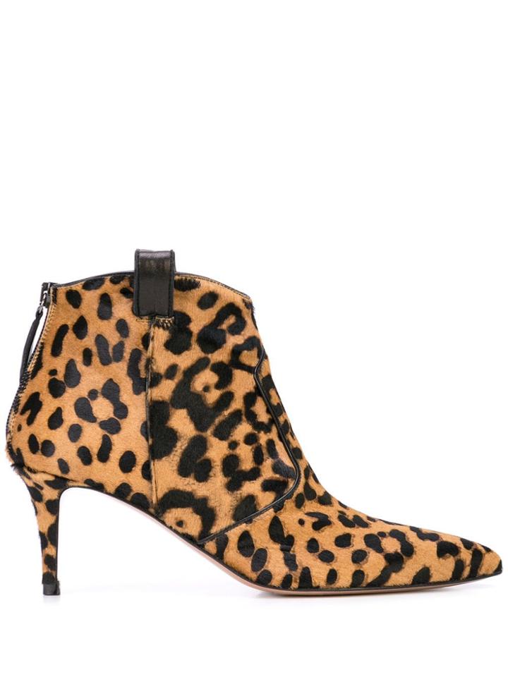 Veronica Beard Lexi Leopard Print Boots - Black