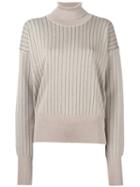 Y / Project Pinstriped Jumper, Women's, Size: 36, Pink/purple, Merino