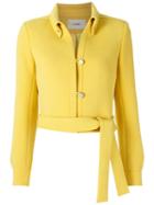 Egrey - Tie Fastening Jacket - Women - Polyester/spandex/elastane/viscose - 40, Yellow/orange, Polyester/spandex/elastane/viscose