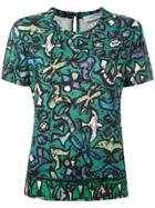 Valentino Bird Print Blouse - Green