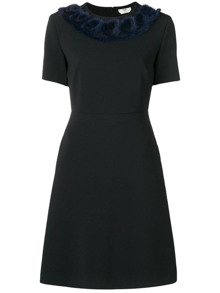 Fendi Appliqué Dress - Black