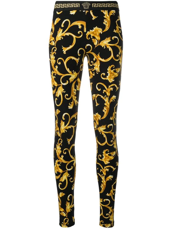 Versace Baroque Print Leggings - Black
