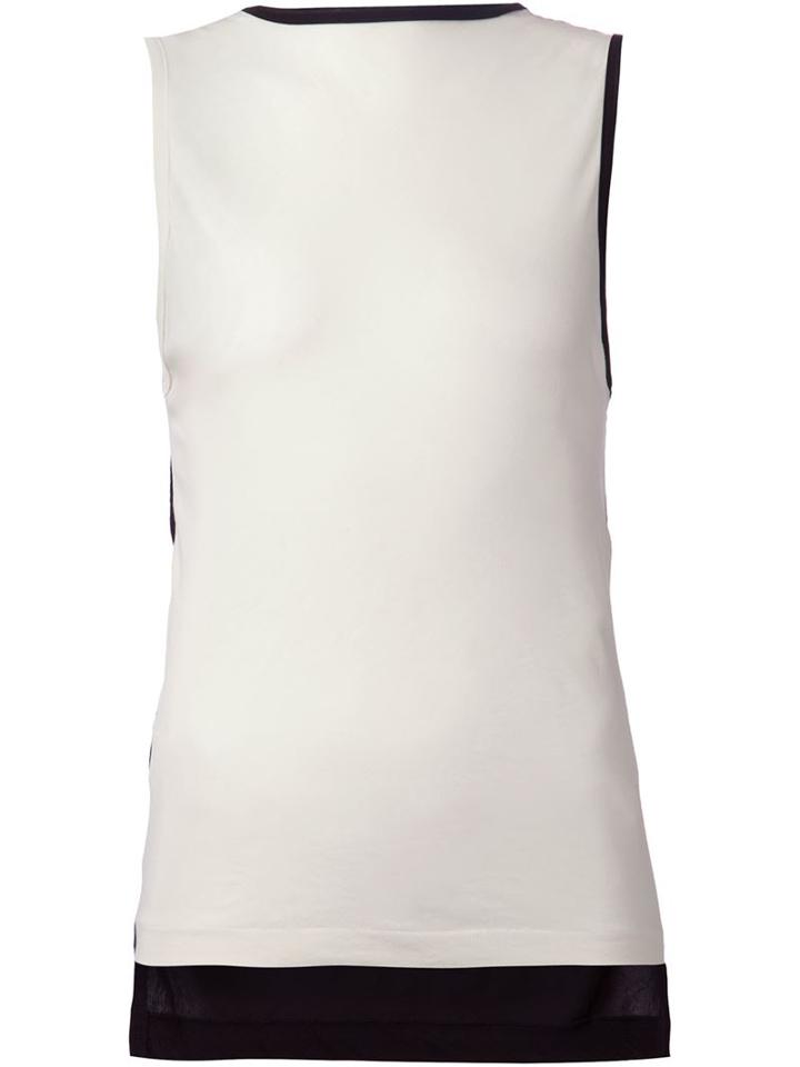 Yohji Yamamoto Layered Colour Block Top
