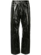 Wooyoungmi Varnished Effect Trousers - Black