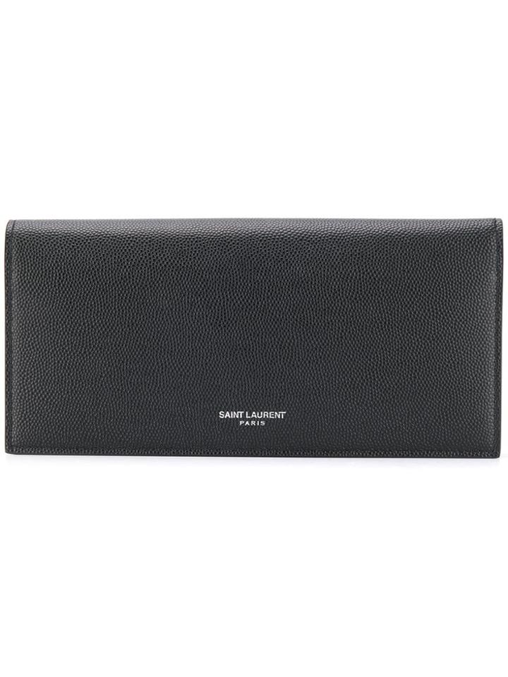 Saint Laurent Grained Wallet - Black
