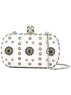 Alexander Mcqueen - Skull Box Clutch - Women - Leather/metal (other) - One Size, Women's, White, Leather/metal (other)