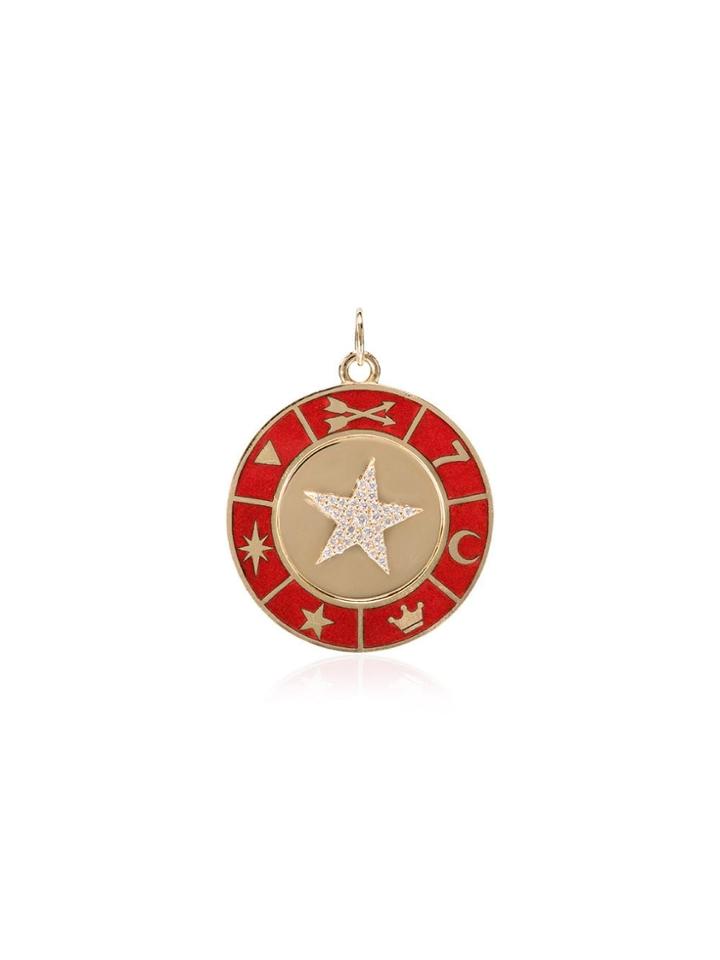 Foundrae Dia Star Charm Necklace - Gold