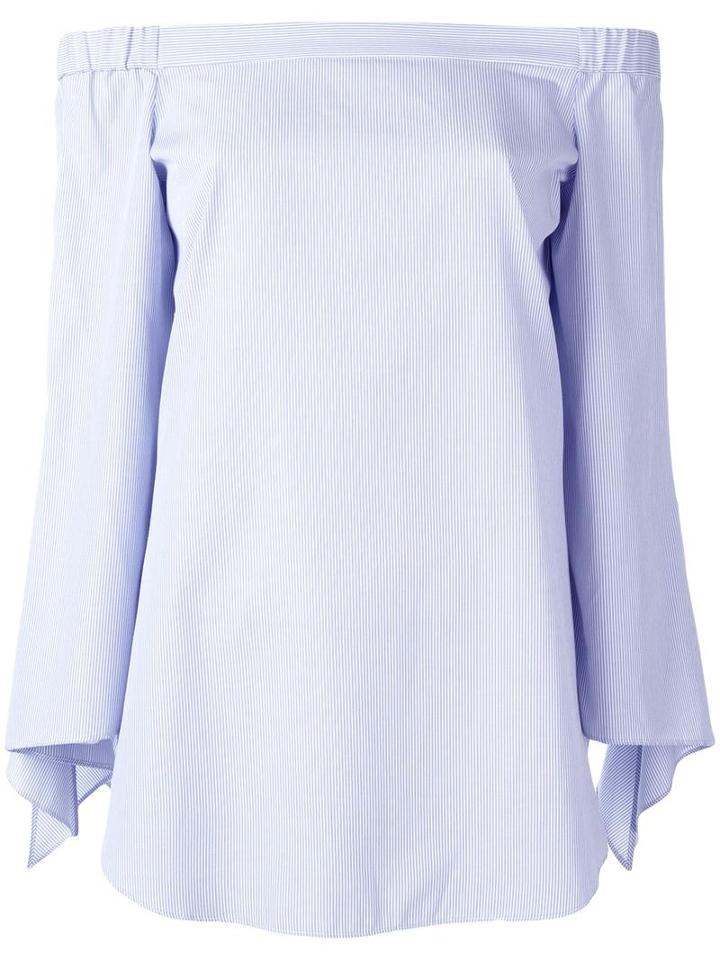 Steffen Schraut Off-the-shoulder Blouse, Women's, Size: 32, Blue, Cotton/polyester