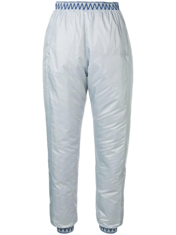 Pinko Embroidered Hem And Cuffs Track Pants - Blue