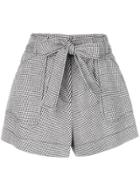 Derek Lam 10 Crosby Check Print Shorts - Black