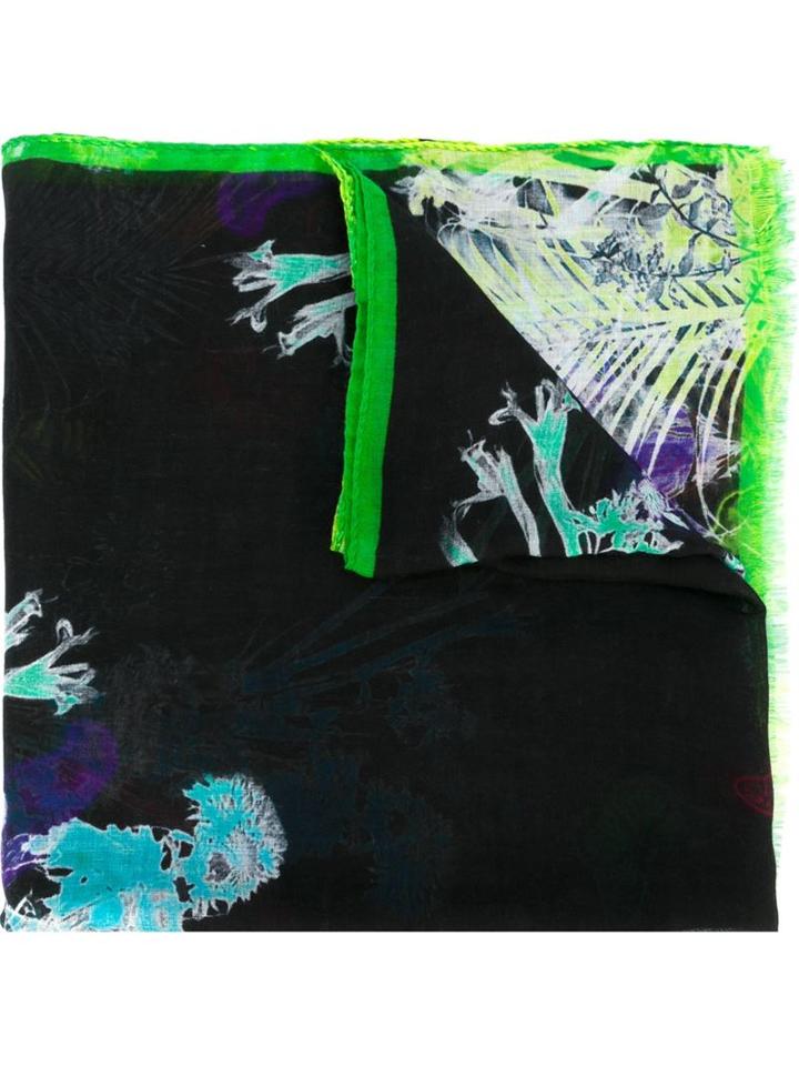 Etro Tropical Print Scarf, Men's, Linen/flax/modal