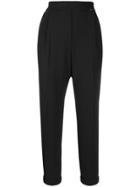 Twin-set High-waisted Tapered Trousers - Black