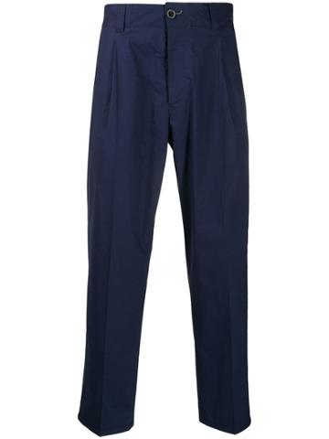 Pt Ghost Project Cropped Double Pleat Trousers - Blue