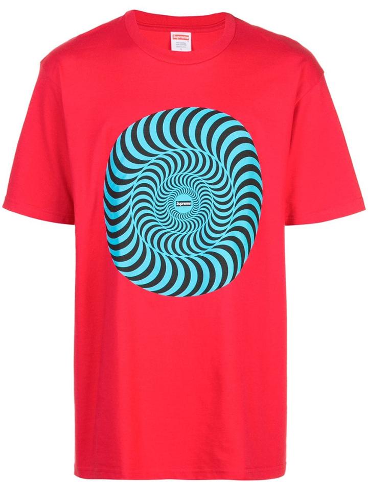 Supreme Spiral Print T-shirt - Red