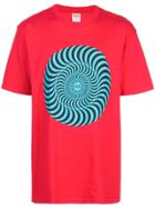 Supreme Spiral Print T-shirt - Red