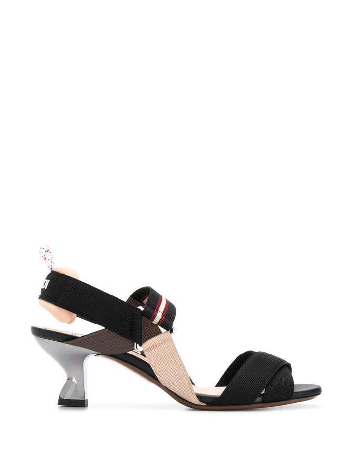 Fendi Tech Fabric Sandals - Black
