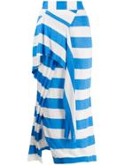 Chalayan Striped Asymmetric Skirt - Blue