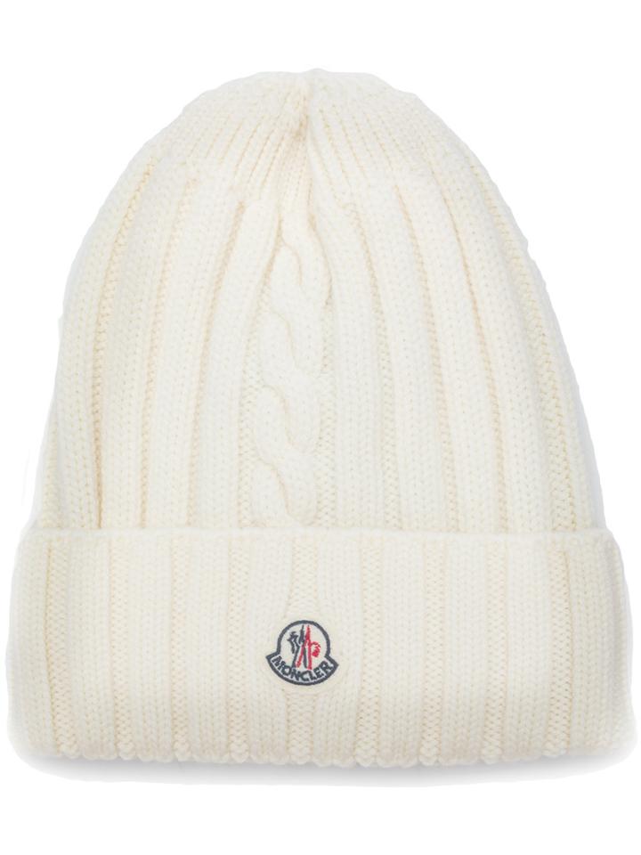 Moncler Logo Patch Beanie - Nude & Neutrals