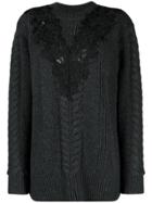 See By Chloé Appliqué Lace Jumper - Black