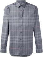 Burberry - Check Shirt - Men - Cotton - S, Grey, Cotton