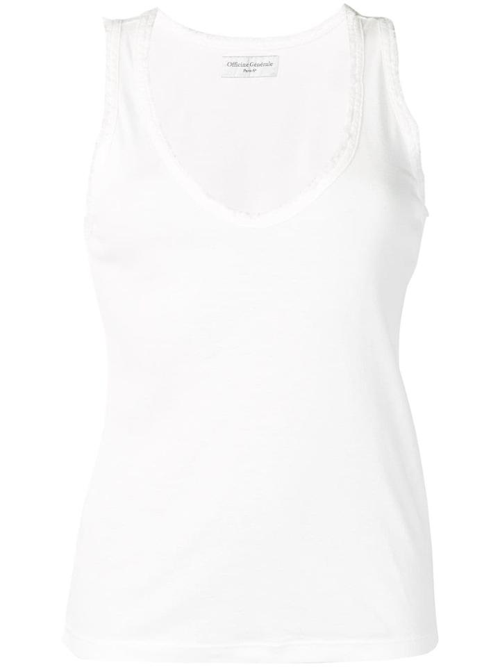 Officine Generale Frayed Trim Vest - White