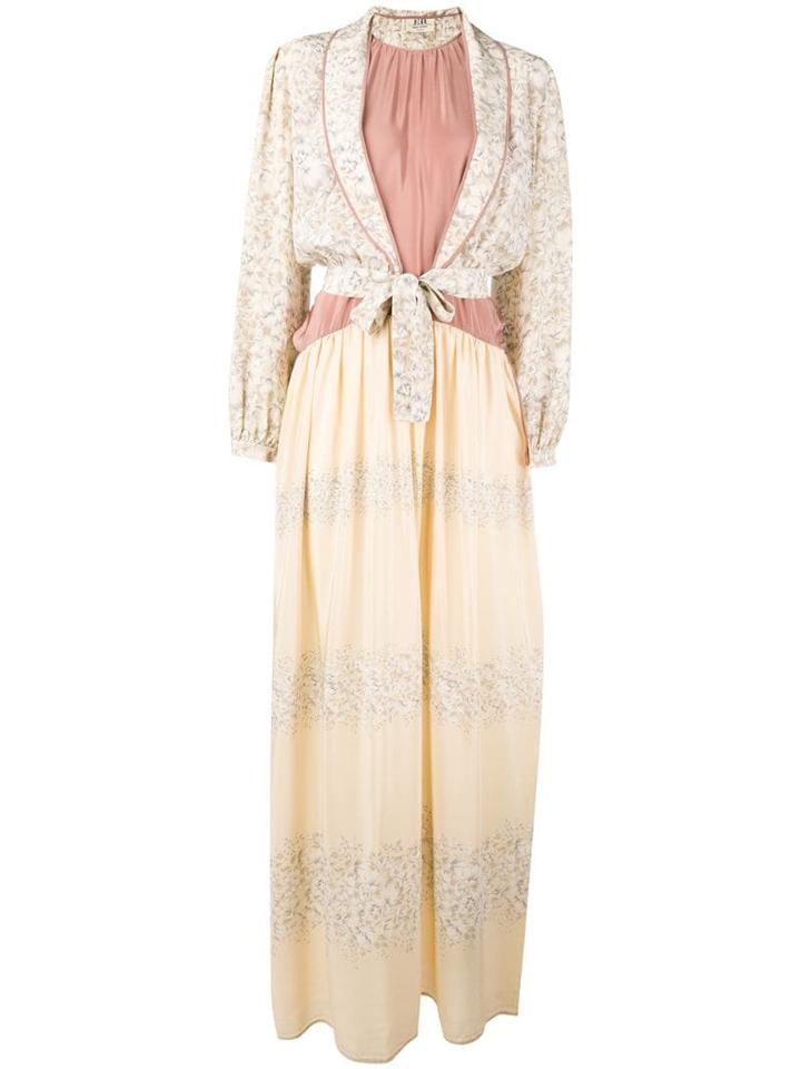 A.n.g.e.l.o. Vintage Cult 1970's Floral Long Dress - Neutrals