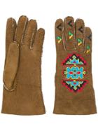 Etro Embellished Gloves - Brown