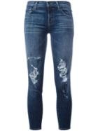 J Brand Distressed Skinny Jeans, Women's, Size: 25, Blue, Cotton/spandex/elastane