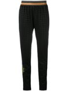 Mr & Mrs Italy Geometric Embossed Tapered Trousers - Black
