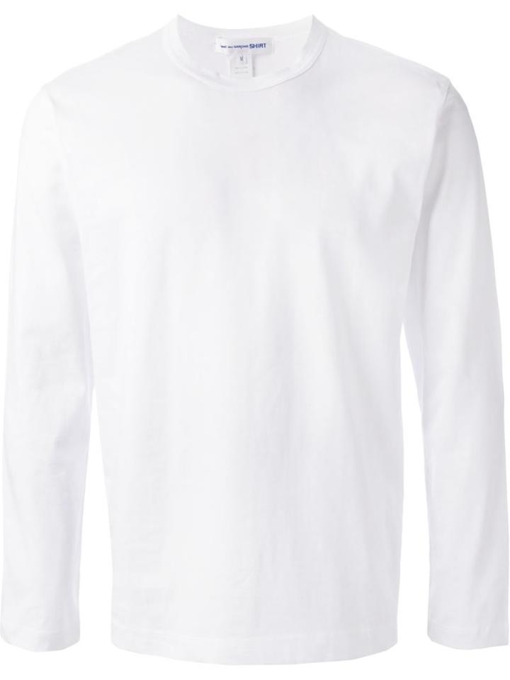 Comme Des Garçons Shirt Longsleeved T-shirt, Men's, Size: Large, White, Cotton