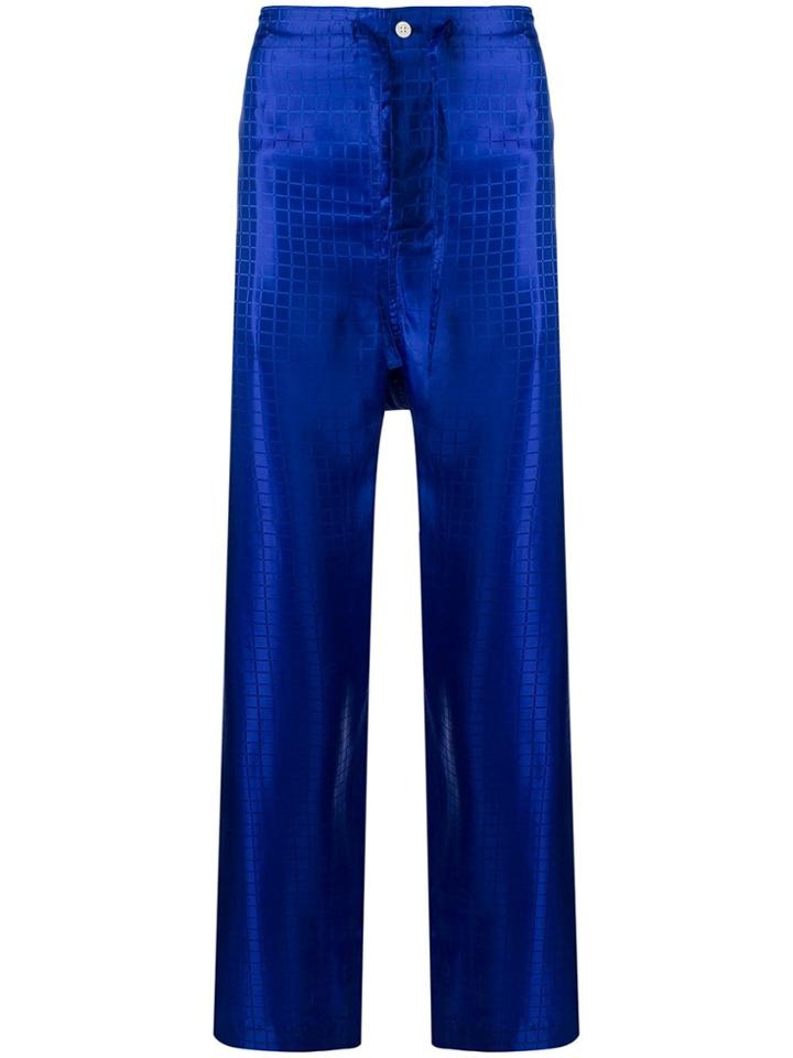 Comme Des Garçons Homme Plus Check Print Trousers - Black