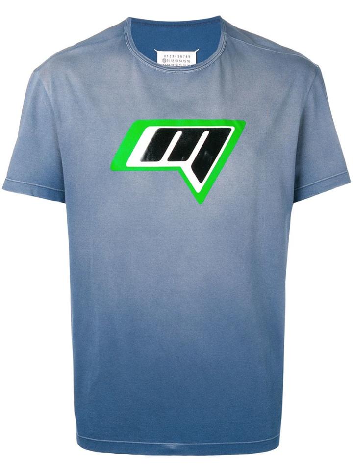 Maison Margiela M Logo Print T-shirt - Blue
