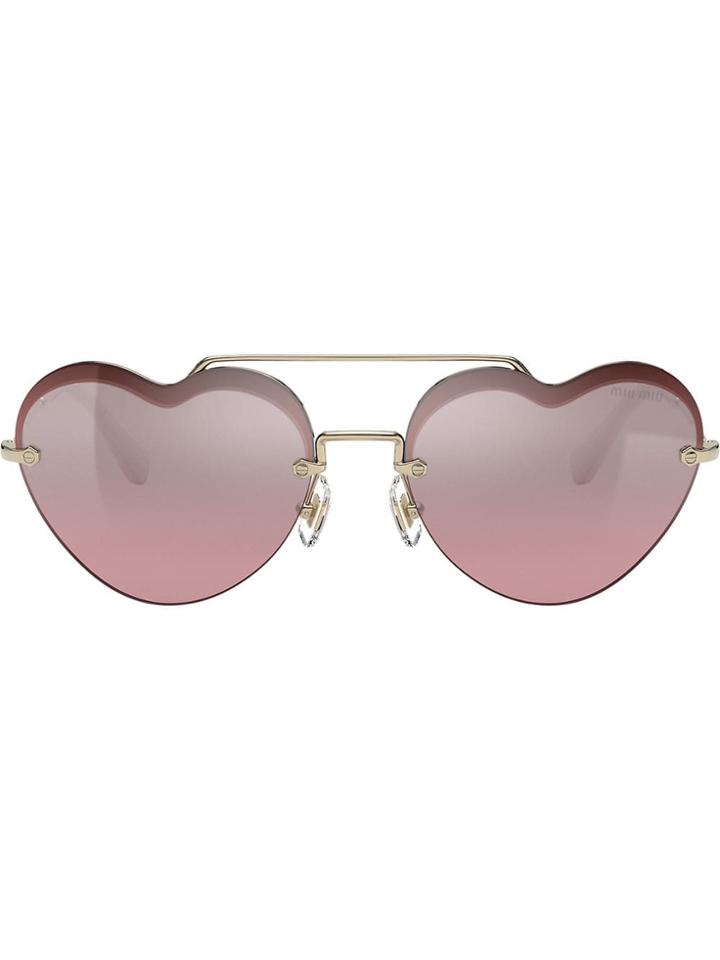 Miu Miu Eyewear Noir Sunglasses - Gold