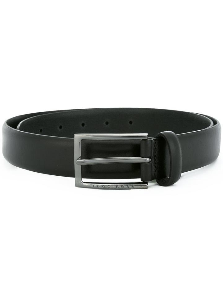 Boss Hugo Boss Classic Buckled Belt, Men's, Size: 85, Black, Leather