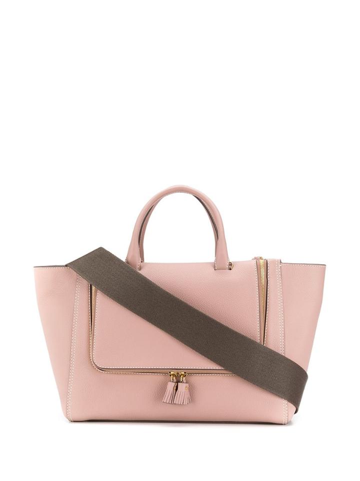 Anya Hindmarch Vere Tote Lustre Mini Grain - Pink