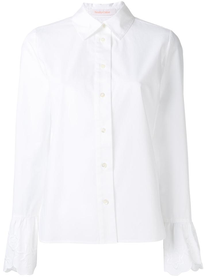 See By Chloé Button-up Shirt, Women's, Size: 34, White, Cotton/polyester