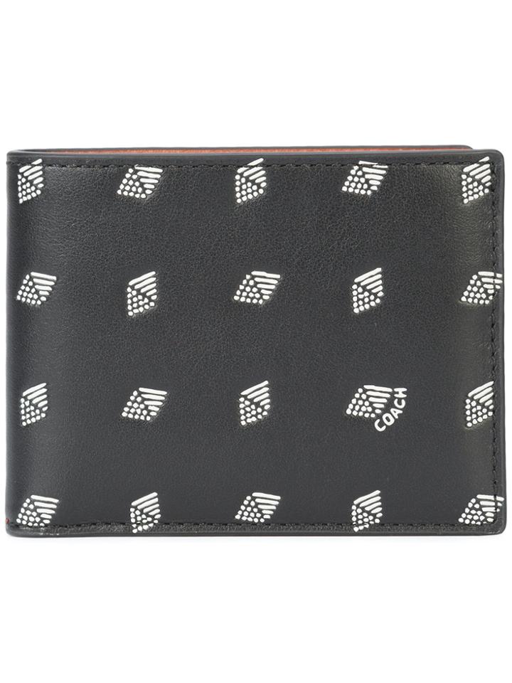 Coach Diamond-print Billfold Wallet - Black