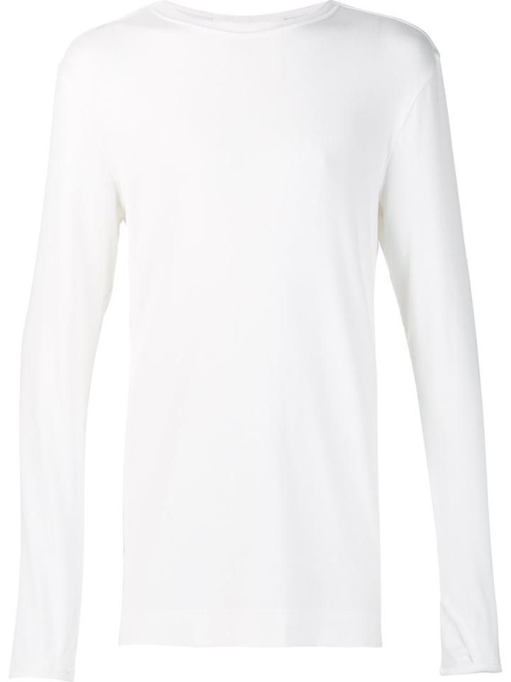 Helmut Lang Longsleeved T-shirt, Men's, Size: Large, White, Cotton