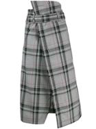 3.1 Phillip Lim Mid-length Checked Skirt - White