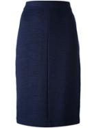 Gianfranco Ferre Vintage Jersey Pencil Skirt - Blue