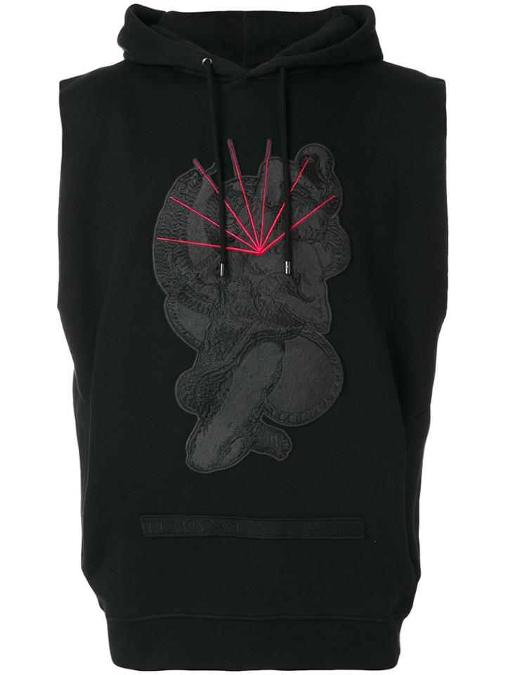 Marcelo Burlon County Of Milan Patch Sleeveless Hoodie - Black