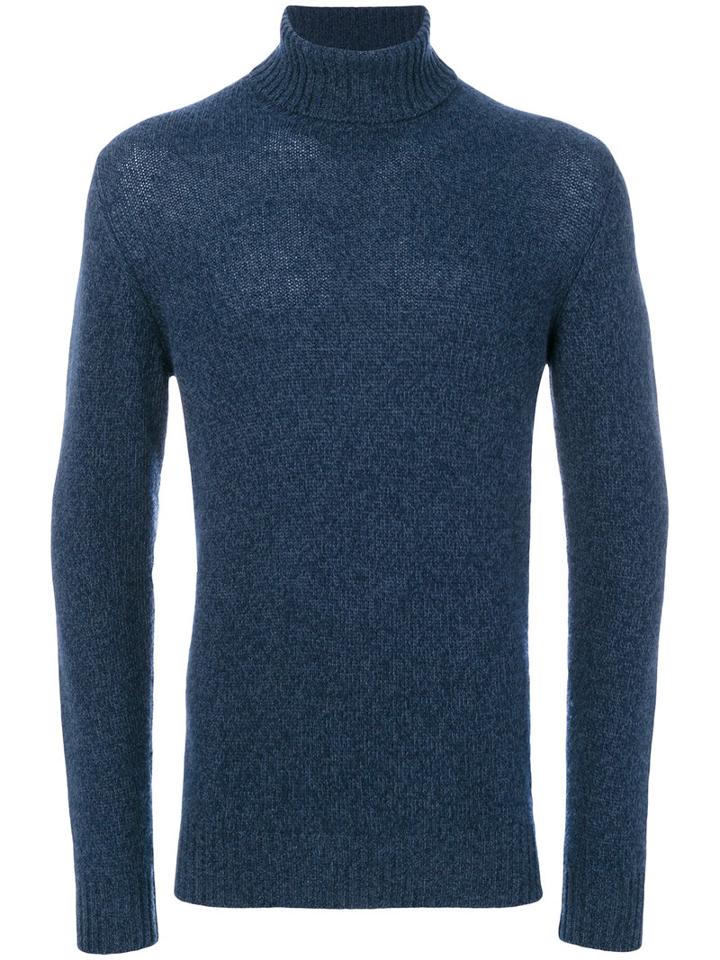 Loro Piana - Turtleneck Sweater - Men - Cashmere - 48, Blue, Cashmere
