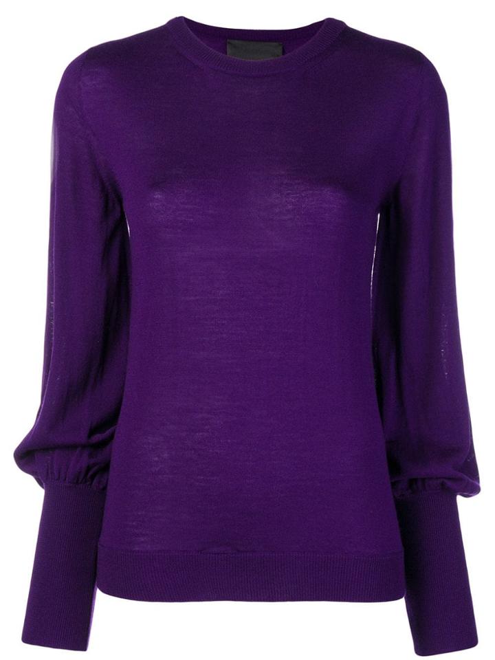 Erika Cavallini Round Neck Jumper - Pink & Purple