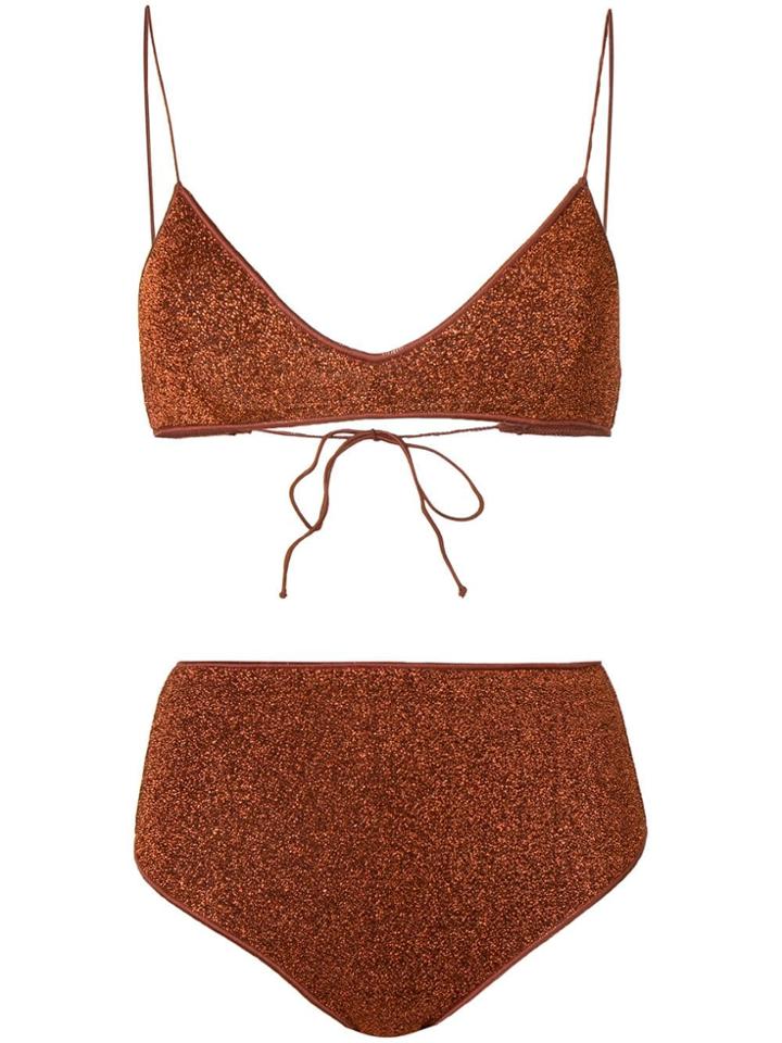 Oseree Glitter Bikini - Brown