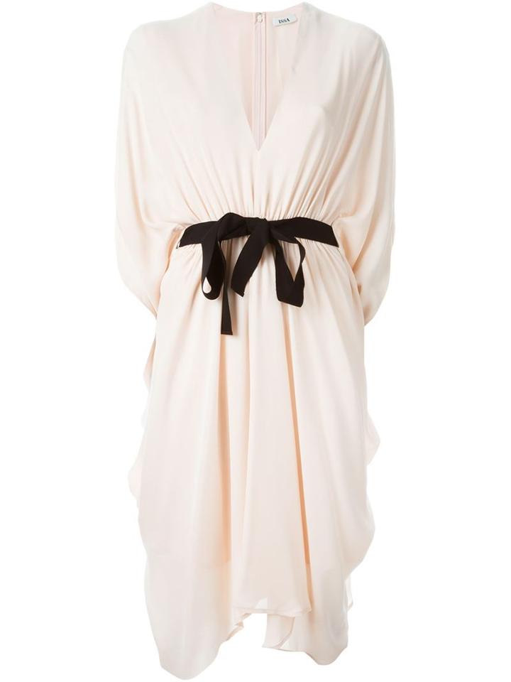 Issa Draped Belted Dress, Women's, Size: 10, Pink/purple, Silk