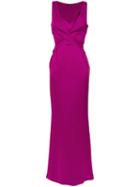 Tufi Duek Wrap Front Gown - Pink