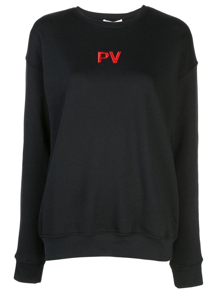 Priscavera Embroidered Logo Jumper - Black