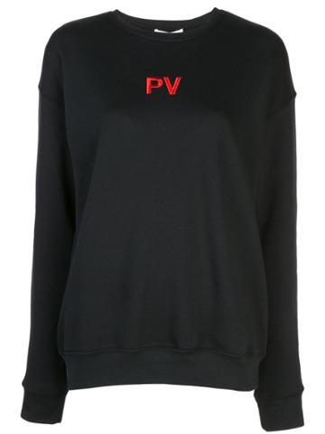 Priscavera Embroidered Logo Jumper - Black