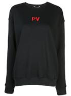 Priscavera Embroidered Logo Jumper - Black